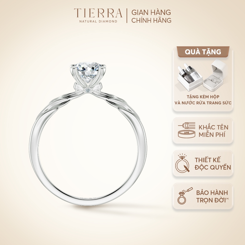 [CHAT TRƯỚC KHI ĐẶT] Nhẫn Cầu Hôn Tierra NCH1317 Vàng 14K 18K, Tấm CZ/ KC, Thiết Kế Sang Trọng Tinh Tế, Nhẫn Hẹn Ước