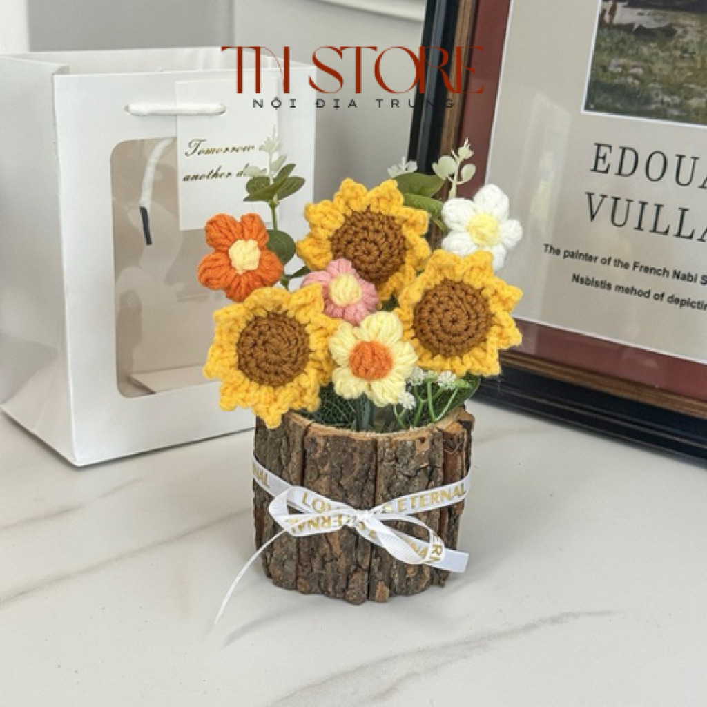 Top 7 Mẫu Hoa Len Hoa Kẽm Đẹp Nhất 2025 – Trang Trí Nhà Cực Sang