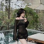Sét bikini đi biển ba món Lưới MON.TO.GHI cá tính HAN.T SHOP