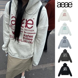 Hàn Quốc mua mũ aeae T áo khoác chữ cái nữ in rộng trùm đầu nam và nữ cùng một loại áo khoác mùa thu đông