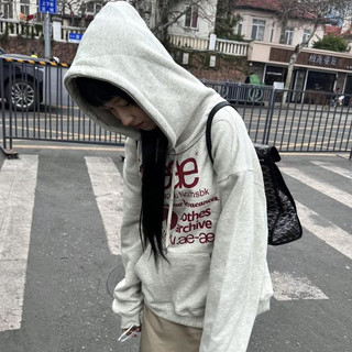 Hàn Quốc mua mũ aeae T áo khoác chữ cái nữ in rộng trùm đầu nam và nữ cùng một loại áo khoác mùa thu đông
