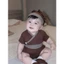 Set quần áo kèm mũ chú Tiều phu minin tone nâu siêu trắng da dễ thương cho bé