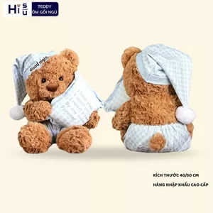 Gấu bông teddy ôm gối ngủ chất liệu lông cừu mềm mại làm quà tặng sinh nhật hay gấu ôm ngủ cho bé