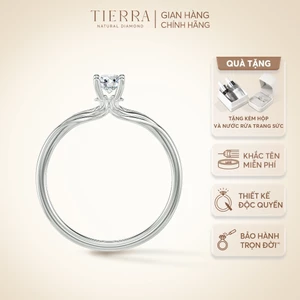 Nhẫn Cầu Hôn Tierra Sun Kiss BCH7105 Vàng 10K/ 14K/ 18K Đính Đá CZ Kiểu Dáng Đai Chẻ Cổ Điển