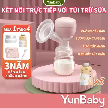 Máy Hút Sữa Điện Yunbaby máy hút sữa ko dây, Nhỏ Gọn,Không Đau,3 Chế Độ Hút Thông Minh Bình PPSU An Toàn hút sữa cầm tay