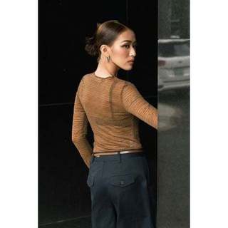 Áo Thun Lưới JP Fashion Tay Dài, Thun Lưới Mỏng Nhẹ Co Dãn Tốt, Tay Áo Nhúng Bèo Mềm Mại Nữ Tính 10211936