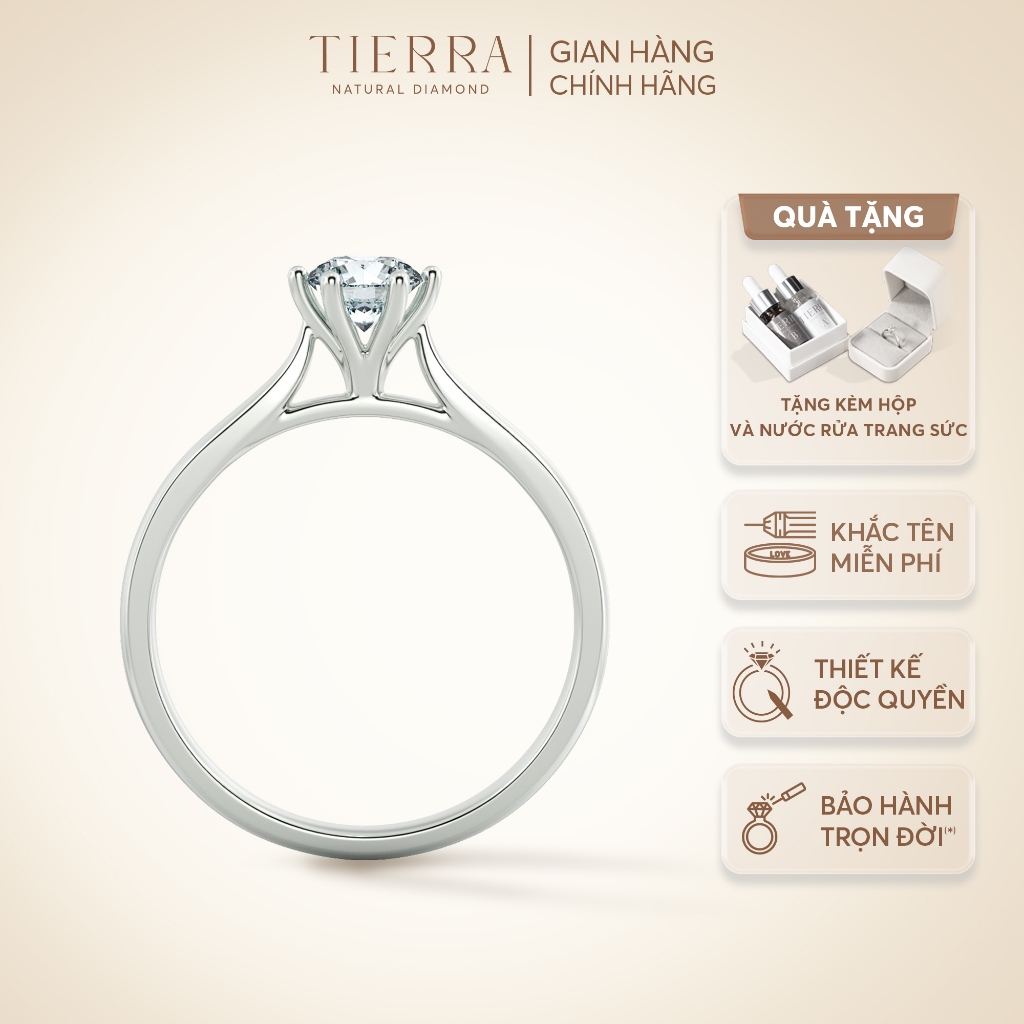 [CHAT TRƯỚC KHI ĐẶT] Nhẫn Cầu Hôn Tierra Loving BCH1503 Vàng 10K 14K 18K Đính Chủ CZ 4.5 Thiết Kế Cổ Điển Nhẹ Nhàng