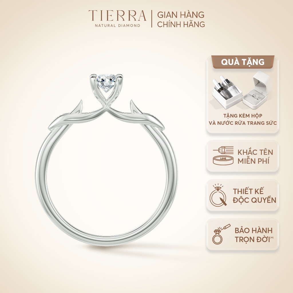 Solid Gold Engagement Ring, engravable by Tierra Diamond Jewelry