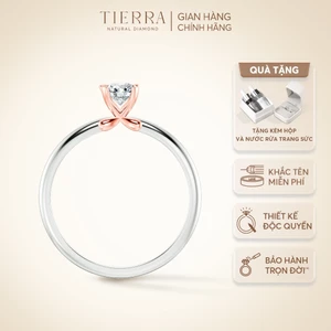 Nhẫn Cầu Hôn Tierra Lovely Kiss BCH7110 Vàng 10K 14K 18K Đính Đá CZ Thiết Kế Chấu Nơ Nhẹ Nhàng