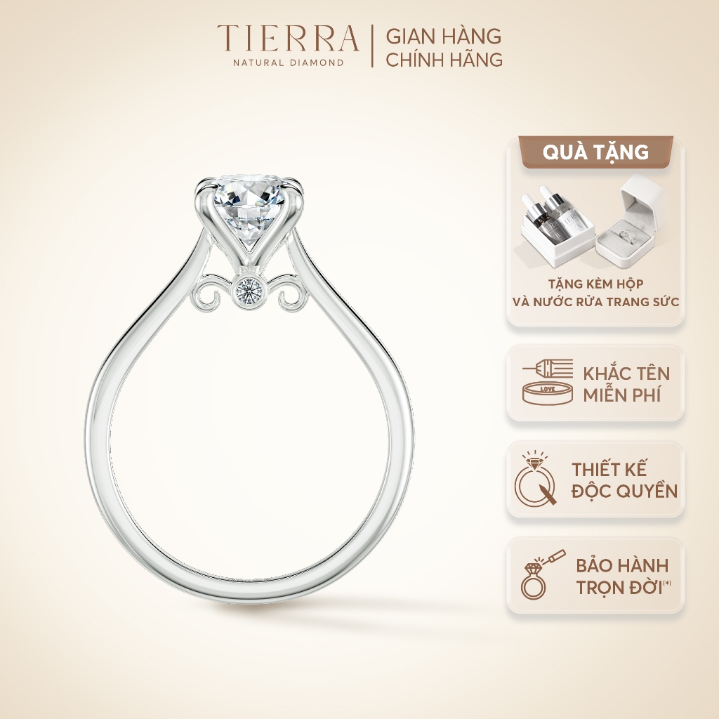 Solid Gold Engagement Ring, engravable by Tierra Diamond Jewelry
