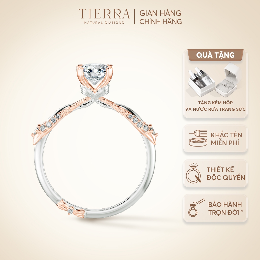 [CHAT TRƯỚC KHI ĐẶT] Nhẫn càu hôn Tierra NCH1028 Vàng 14K/ 18K, nhẫn hẹn ước, khắc tên miễn phí