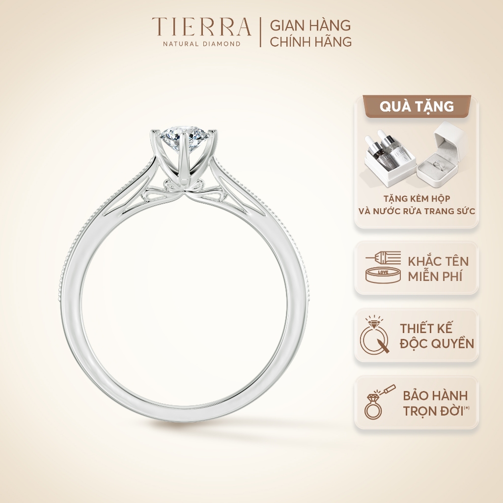 [CHAT TRƯỚC KHI ĐẶT] Nhẫn Cầu Hôn Tierra Ribbon Kiss BCH7112 Vàng 10K/ 14K/ 18K Thiết Kế Dịu Dàng Nữ Tính