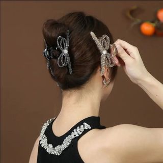IK Kẹp Tóc Nơ Càng Cua Đính Đá Lấp Lánh K384