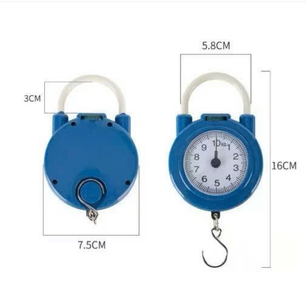 Cân cầm tay mini 10kg móc treo lò xo cơ học