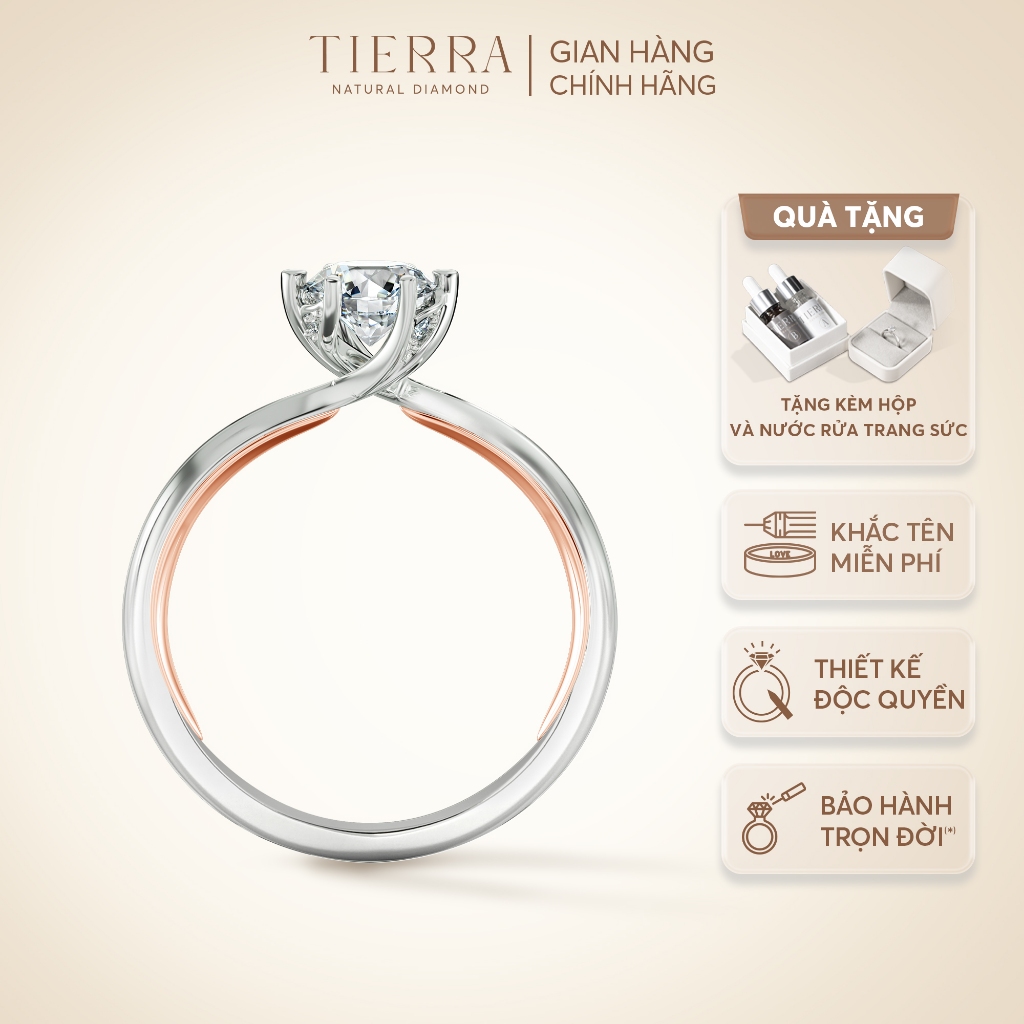 [CHAT TRƯỚC KHI ĐẶT] Nhẫn Cầu Hôn Tierra NCH1426 Vàng 14K 18K Lấy Cảm Hứng Từ Chất Liệu Ren Ưa Chuộng Trong Váy Cưới