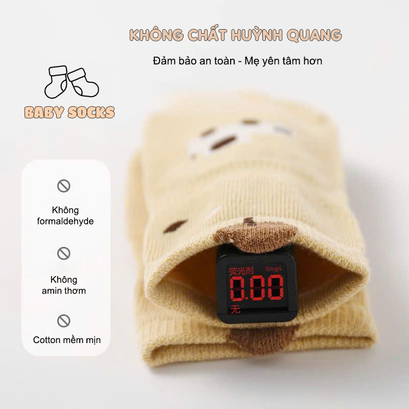 Tất chống trượt cho bé tập đi, vớ trẻ em họa tiết dễ thương, an toàn, mềm mịn - Ekiu Shop