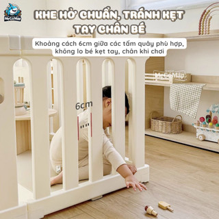 Quây Cũi Nhựa Cho Bé Pakey Mẫu Mới Cao Nhất 65cm, Quây Cũi Phong Cách Nhật Bản Dày Dặn Chắc Chắn White House