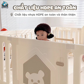 Quây Cũi Nhựa Cho Bé Pakey Mẫu Mới Cao Nhất 65cm, Quây Cũi Phong Cách Nhật Bản Dày Dặn Chắc Chắn White House