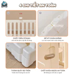 Quây Cũi Nhựa Cho Bé Pakey Mẫu Mới Cao Nhất 65cm, Quây Cũi Phong Cách Nhật Bản Dày Dặn Chắc Chắn White House — ảnh 7