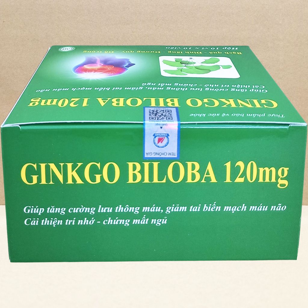 Combo 5 Hộp Ginkgo Biloba 120 mg Xanh Lá 100 Viên - Vinaphar - Vinaphar - Vitamin Chữa Lành