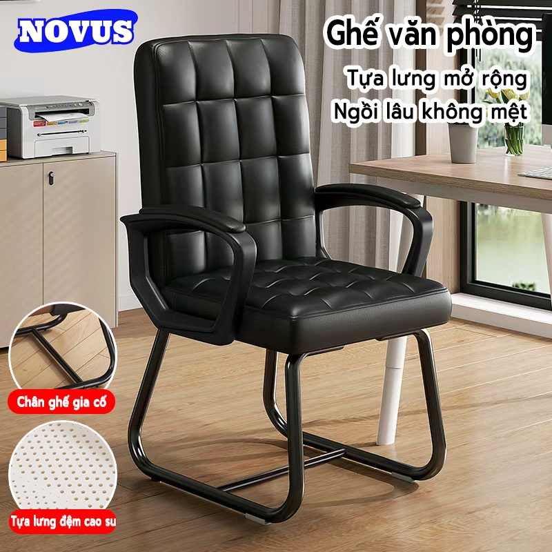 NOVUS Ghế Văn Phòng Cao Cấp - Đệm Dày Thoải Mái, Chân Thép Chắc Chắn, Thiết Kế Hiện Đại, Cho Nhà Và Văn Phòng