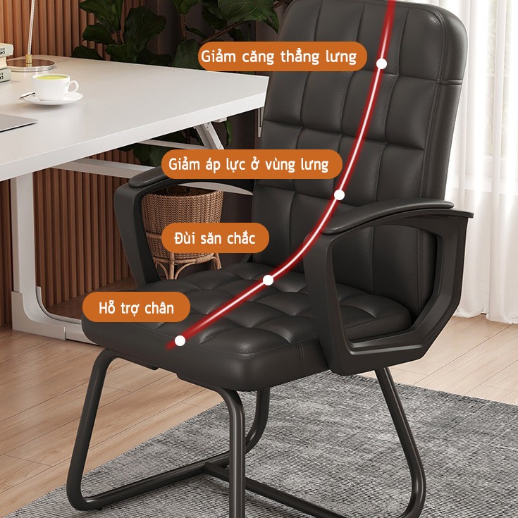 NOVUS Ghế Văn Phòng Cao Cấp - Đệm Dày Thoải Mái, Chân Thép Chắc Chắn, Thiết Kế Hiện Đại, Cho Nhà Và Văn Phòng