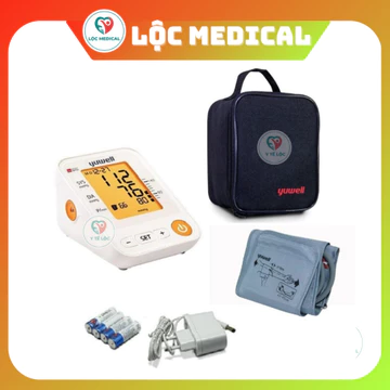 Máy Đo Huyết Áp Bắp Tay Yuwell YE650D bảo hành chính hãng 5 năm Giọng nói tiếng Việt Đã kèm nguồn