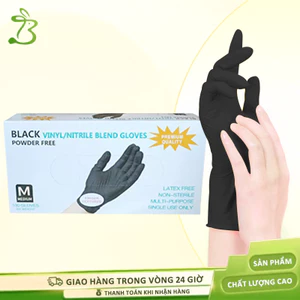 Găng tay nitrile màu đen không bột, đầu ngón tay thô ráp Làm Tóc Nấu Ăn Spa Phun Xăm Hàng