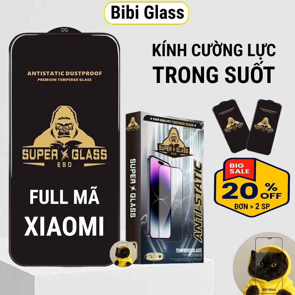 Kính cường lực Xiaomi Redmi 15 15c a5 13x 12c note 15 14 7S 9 9S 10 14c 11 11S 11T 12 13 pro 4G 5G 12 9c 10c 9t 13t 14t