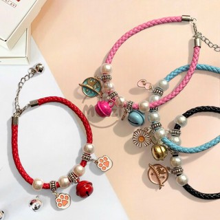 Vòng cổ hạt charm hình mix ngẫu nhiên và chuông cho chó mèo (không kèm thẻ tên)