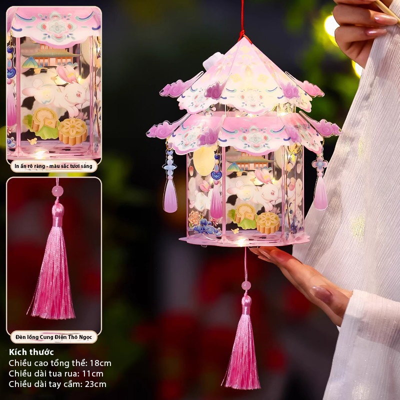 Đèn lồng trung thu YangYang trang trí hình cung điện phát sáng