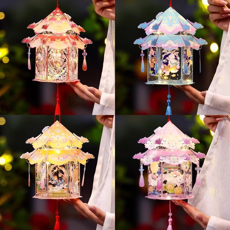 Đèn lồng trung thu YangYang trang trí hình cung điện phát sáng