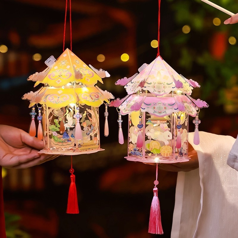 Đèn lồng trung thu YangYang trang trí hình cung điện phát sáng