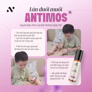 Lăn đuổi muỗi Antimos 10ml | Sử dụng cho cả người lớn và trẻ nhỏ