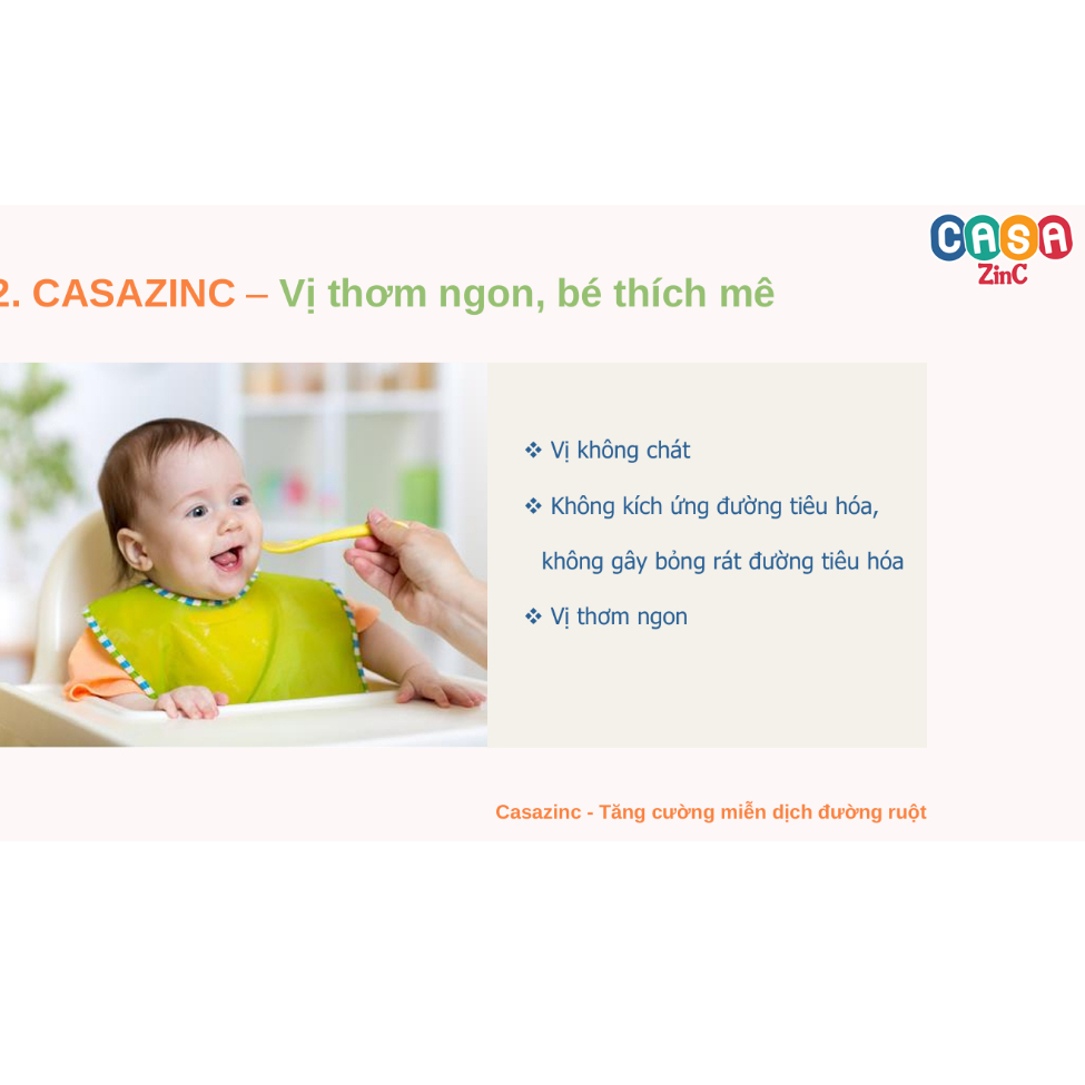 [HÀNG CTY + QUÀ] Casa ZinC Bổ Sung Kẽm Bisglycinate, Hỗ Trợ Tăng Cường Đề Kháng, Kích Thích Thèm Ăn Hộp 20 gói/10ml