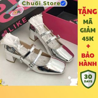 Giày cao gót nữ da PU tổng hợp dệt vải đế cao su dễ đi thuận tiện êm chân nhẹ nhàng