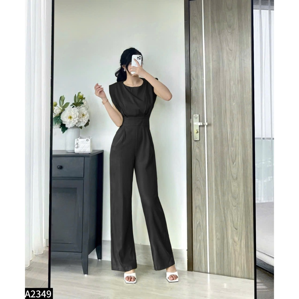 Jumpsuit sát nách cổ tròn 3 màu A2349