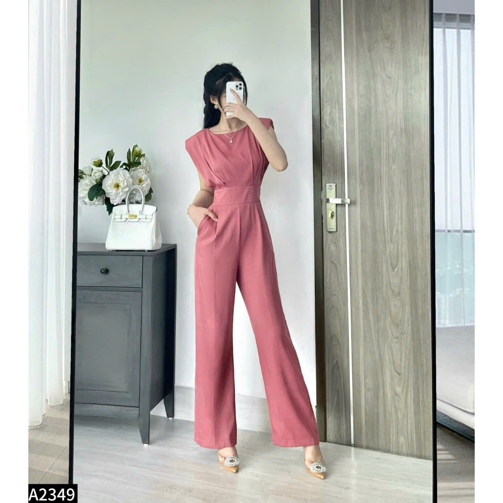 Jumpsuit sát nách cổ tròn 3 màu A2349