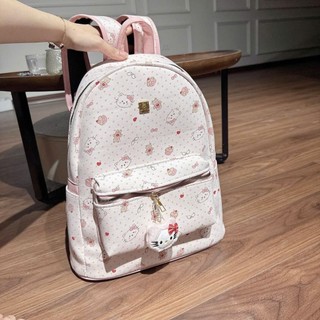 (Tặng bông)Balo vải hello kitty dễ thương, đi học, đi chơi, phong cách hàn quốc, chống thấm nhẹ, size 40 đựng vừa a4
