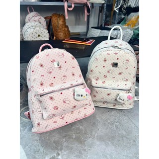 (Tặng bông)Balo vải hello kitty dễ thương, đi học, đi chơi, phong cách hàn quốc, chống thấm nhẹ, size 40 đựng vừa a4