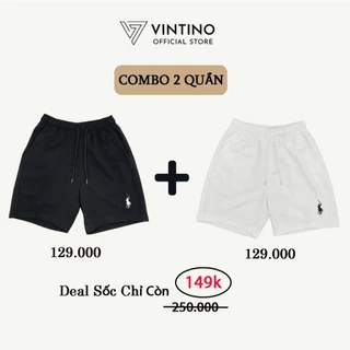 COMBO 2Quần Short Nam Kaki VINTINO Form Trên Gối Thêu Logo Nổi Phong Cách Hàn Quốc Thoải Mái Thoáng Mát QS06