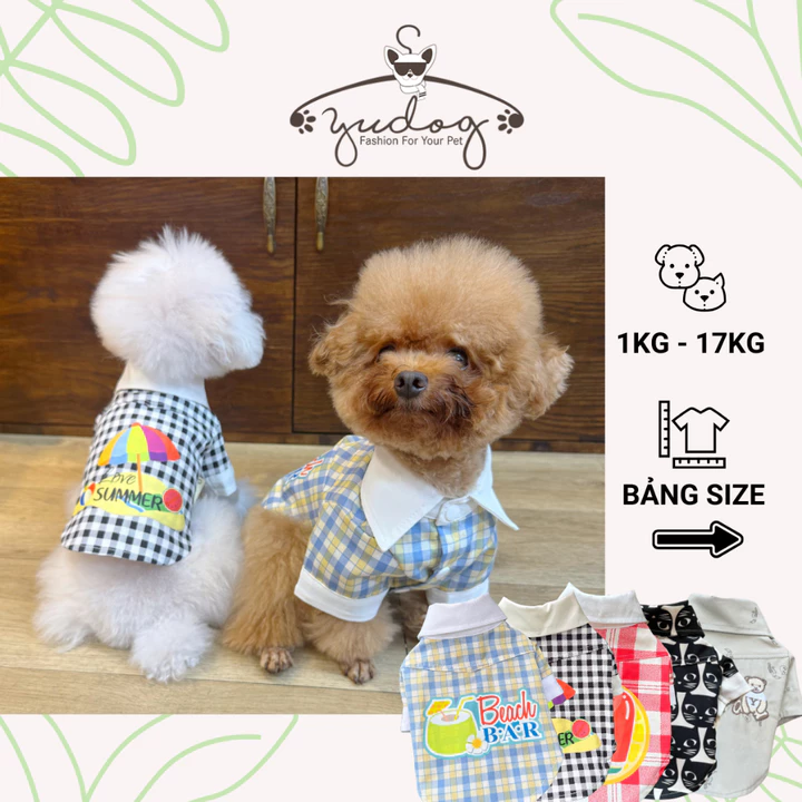 Sơ mi cho chó mèo - đồ chó mèo - quần áo thú cưng yudog