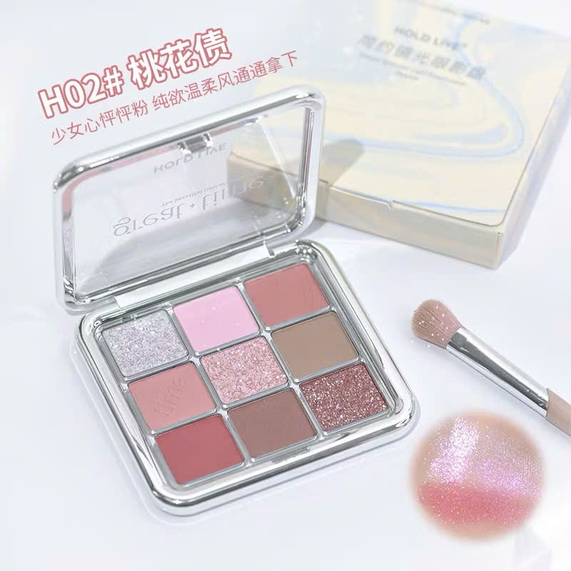 Bảng Phấn Mắt 9 Ô Vuông Hold Live Simple Specular Light Eyeshadow Palette | NHÍM HOUSE