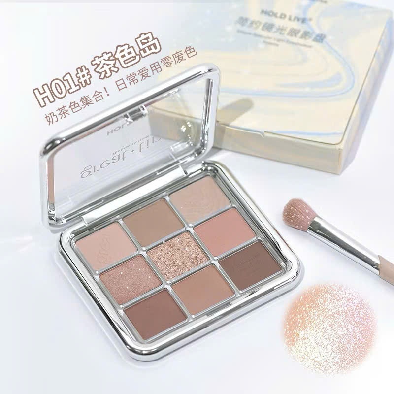 Bảng Phấn Mắt 9 Ô Vuông Hold Live Simple Specular Light Eyeshadow Palette | NHÍM HOUSE