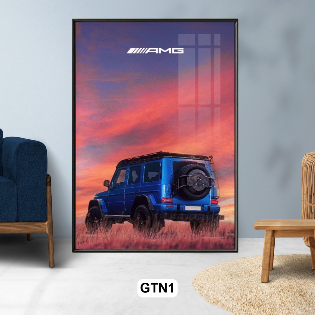 Tranh Treo Tường Tráng Gương G63 Sang Trọng Có Khung Composit - G63 Kết Hợp Cảnh Sắc Thiên Nhiên Thơ Mộng