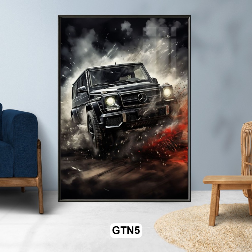 Tranh Treo Tường Tráng Gương G63 Sang Trọng Có Khung Composit - G63 Kết Hợp Cảnh Sắc Thiên Nhiên Thơ Mộng