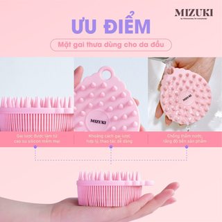 Lược Gội Đầu Massage Da Đầu Thư Giãn 2in1 Mizuki (Màu Ngẫu Nhiên)