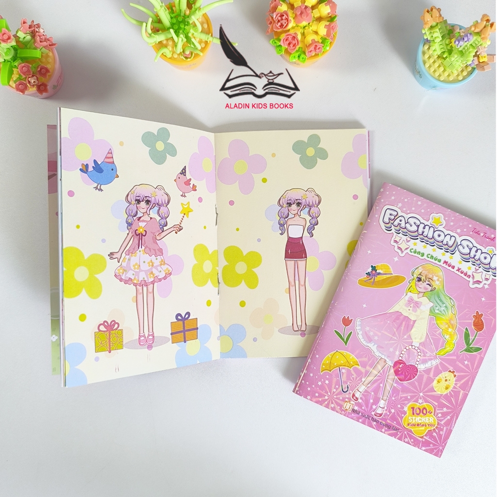 Sách- Sticker Bóc Dán Sáng Tạo Thời Trang Công Chúa Xuân Hạ Thu Đông