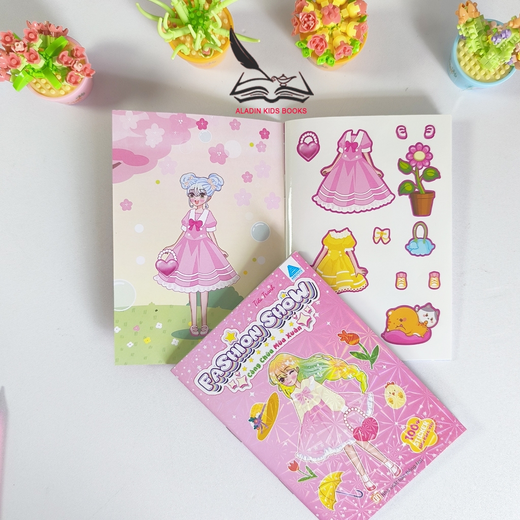 Sách- Sticker Bóc Dán Sáng Tạo Thời Trang Công Chúa Xuân Hạ Thu Đông