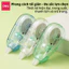 Băng Xoá Deli 20/30/40m Nắp Gập Bút Xoá Băng Thiết Kế 3 Màu Trong Suốt - Xoá Sạch Khô Siêu Nhanh